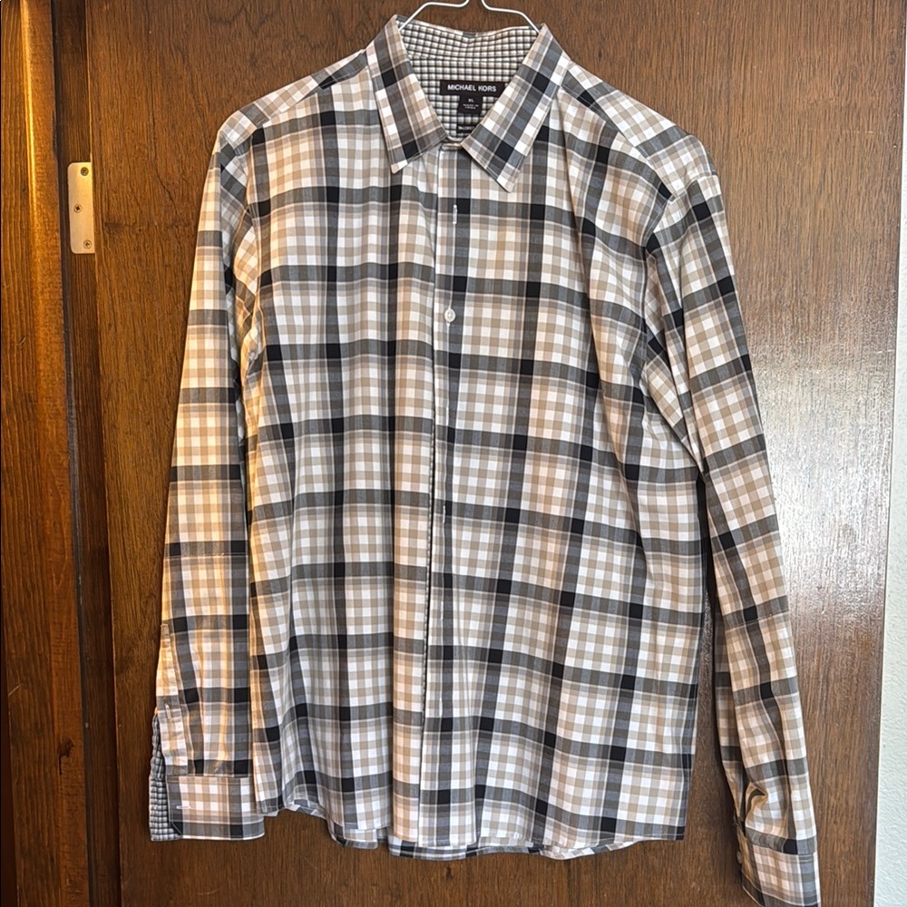 Michael Kors Men's Plaid Button-Down Shirt
